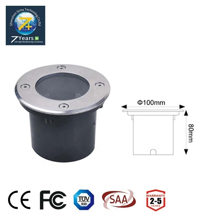 Outdoor aluminum ip65  3w Led ground light housing cover for garden ground light accessories