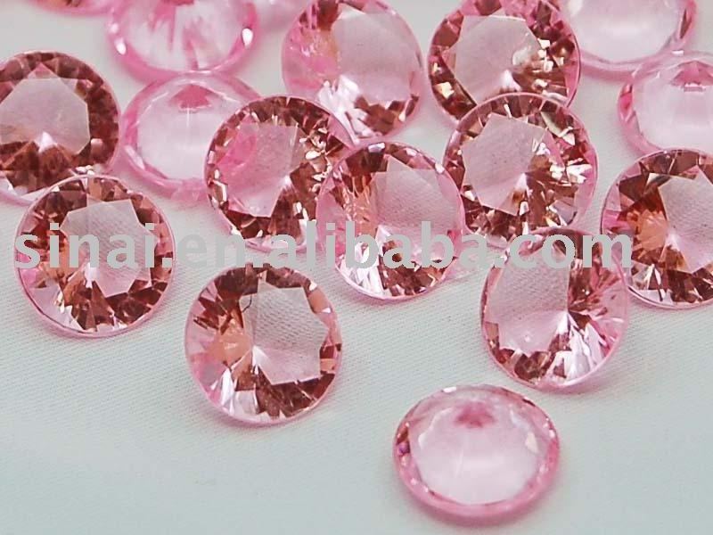 Pink Diamonds Table Confetti Scatter Crystals Wedding