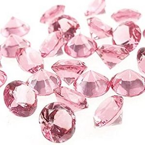 Pink Diamonds Table Confetti Scatter Crystals Wedding