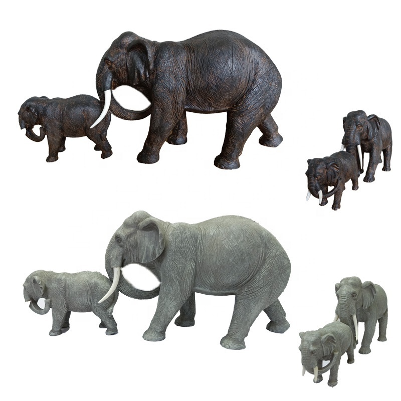 Vintage Souvenirs Resin Craft Elephant Home Deco Elephant Statues Crafts Resin Elephant Resin Animal Statue For Home Decoration