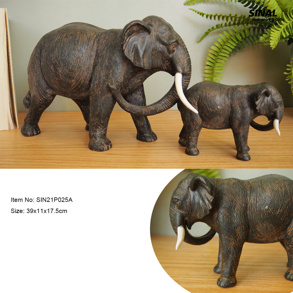 Vintage Souvenirs Resin Craft Elephant Home Deco Elephant Statues Crafts Resin Elephant Resin Animal Statue For Home Decoration