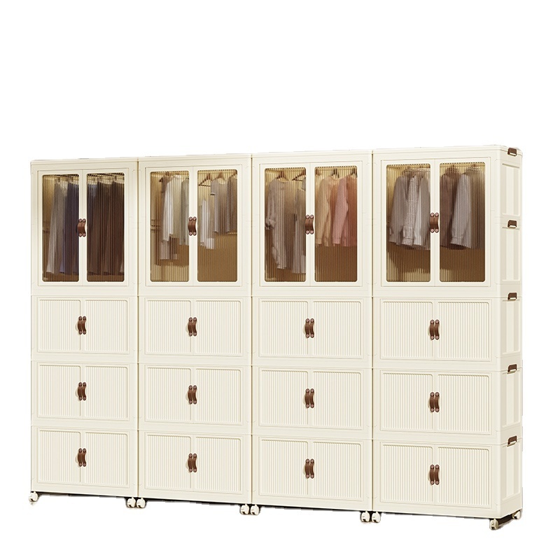 Wardrobe bedroom household wardrobe simple assembly hanging storage cabinet