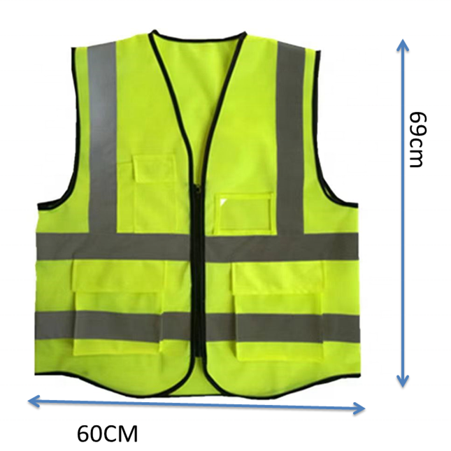 Security jackets and vests 4 pockets Safety reflector vest with logo