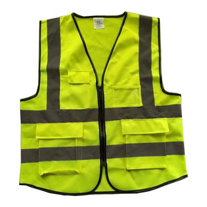 Security jackets and vests 4 pockets Safety reflector vest with logo