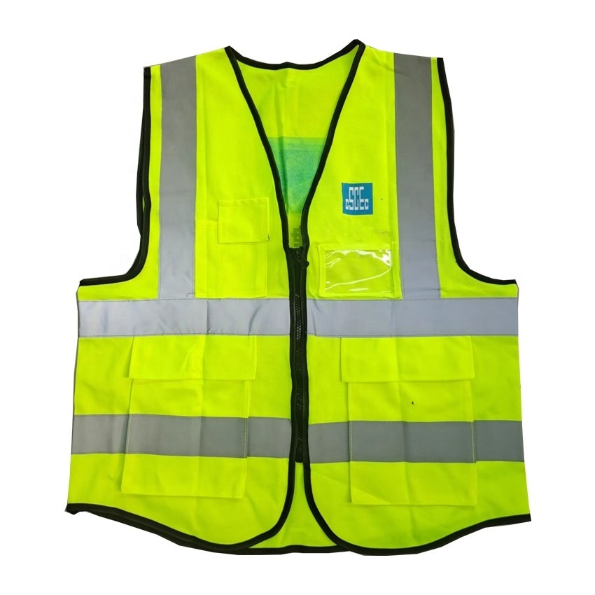 Security jackets and vests 4 pockets Safety reflector vest with logo