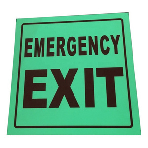 Luminous exit signs 1.2mm Photolumines Fire Emergency Exit Sign combo