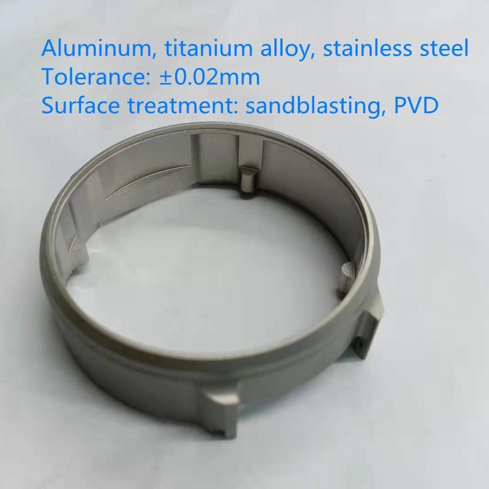 Precision CNC machining aluminum stainless steel for wrist watch dial parts ,watch parts cases with PVD coating and anodizing