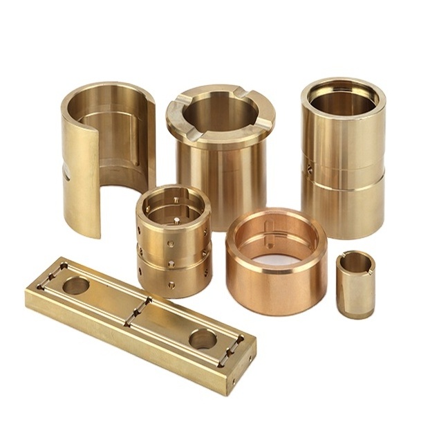 OEM Customized CNC Turning Machined Brass Bush Electric Motor Shaft Sleeve Bronze Flanged Bushing