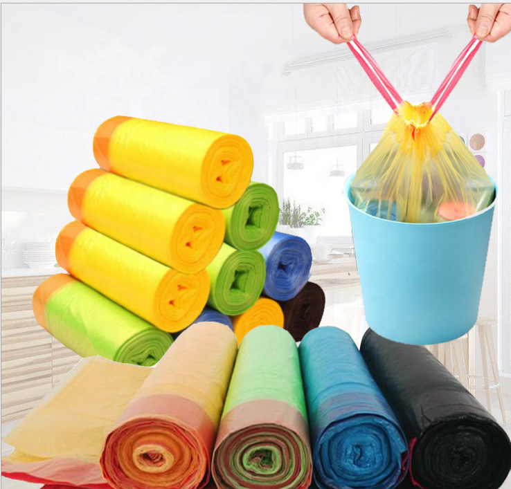 Dustbin 100% Biodegradable  Drawstring Plastic Bags Garbage Bag