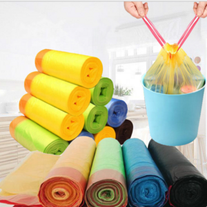 Dustbin 100% Biodegradable  Drawstring Plastic Bags Garbage Bag