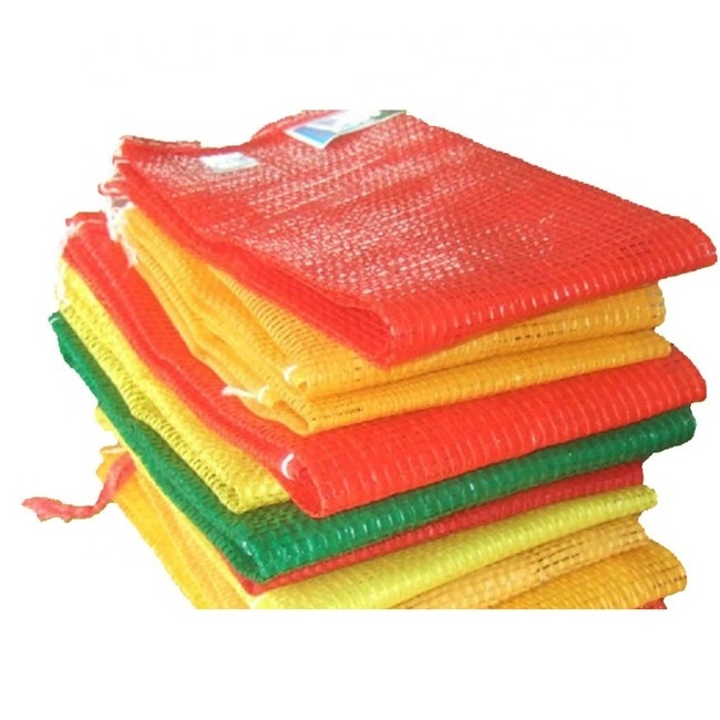 Raschel yellow orange mesh bags for lemon citrus