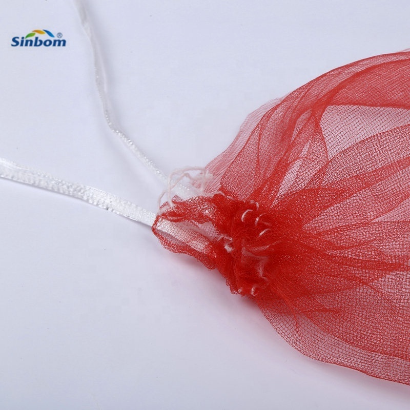 5kg 25kg 50kg red plastic packaging bags PE mono mesh bag for onion