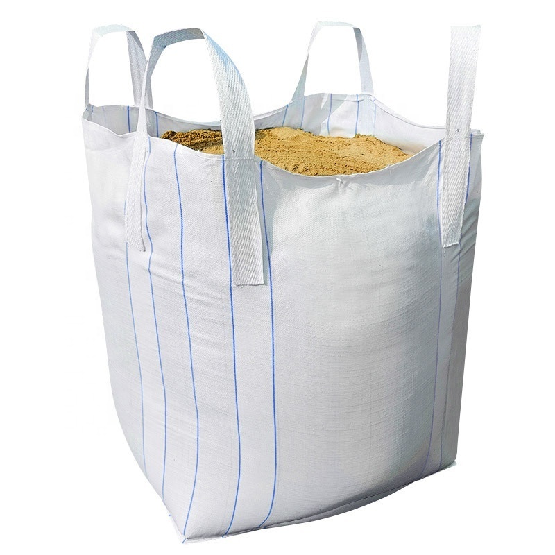 1000kg 1 Ton Fibc Pp Plastic Woven Jumbo Bag For Cement Sand with Customized Logo