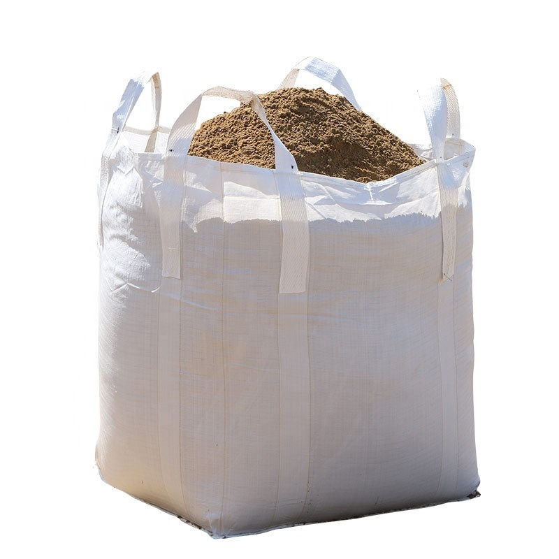 1000kg 1 Ton Fibc Pp Plastic Woven Jumbo Bag For Cement Sand with Customized Logo