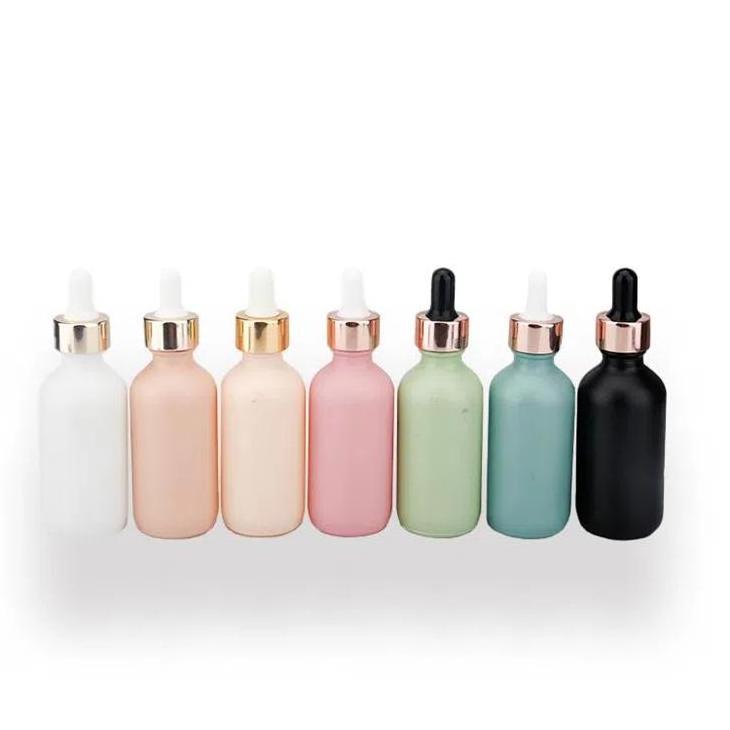 15ml Wholesale Custom Colorful Spray Frosted Dropper Glass Essential Oil Glass Bottle For Essence