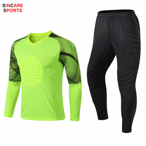 Neon green Goalkeeper jersey for soccer football goal keeper uniforms goalie jerseys set