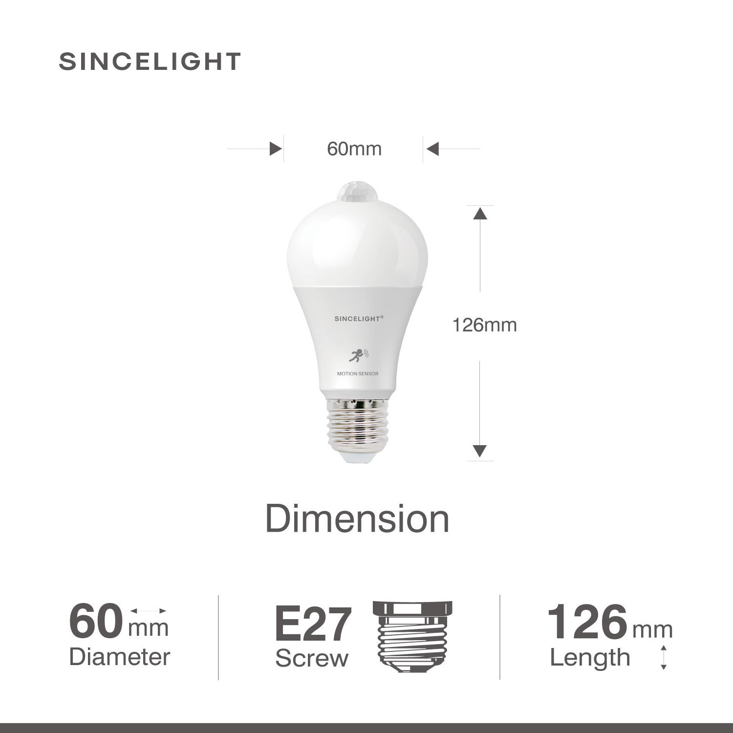 E27/B22 Led PIR Motion Sensor with Dusk to Dawn Light Bulbs 10W 1000lm 100W Equivalent