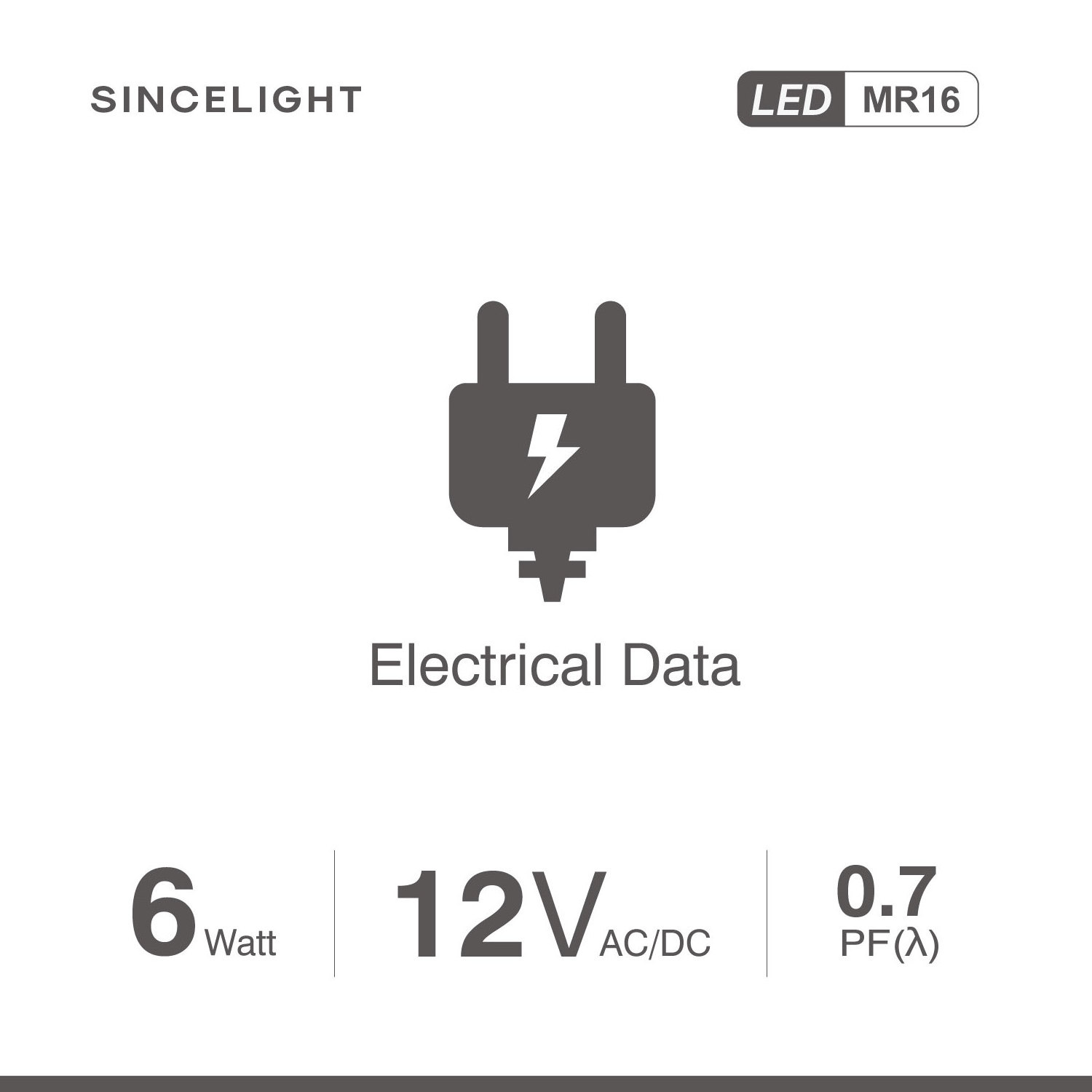 MR16 Gu5.3  6W 12V 35 Degree CRI>92 LED COB Downlight Bulb