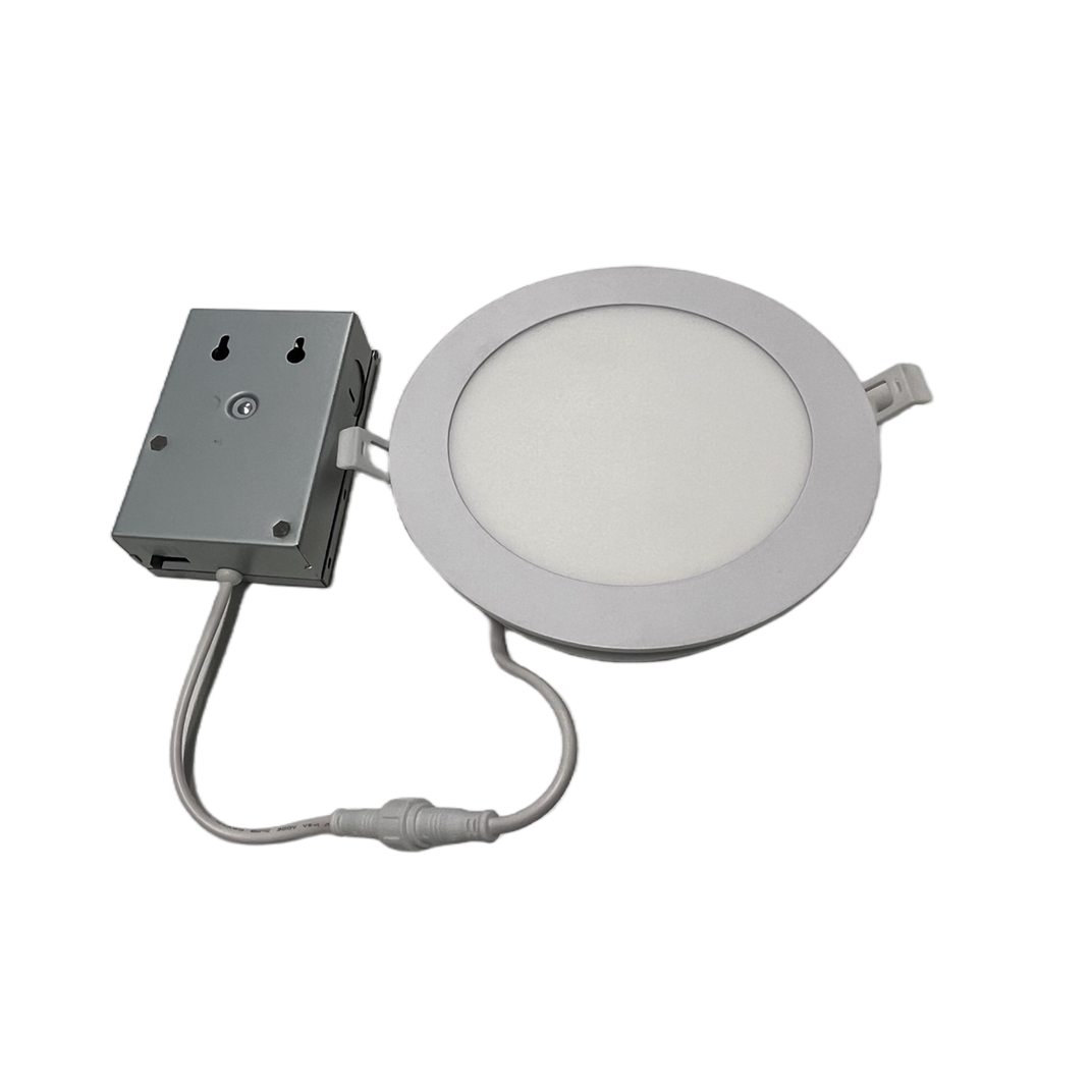 ETL 4 Inch 6 Inch  LED Super Slim Recessed Panel with Junction Box 5CCT Dimmable Ceiling Light