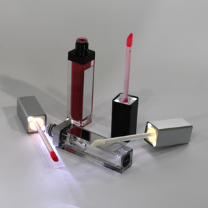 lip gloss with led light and mirror private label lipstick  liquid shiny colors