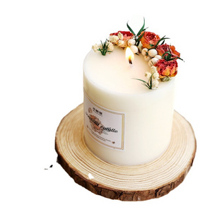 wholesale customization handmade big scented home candles with logo for wedding souvenir