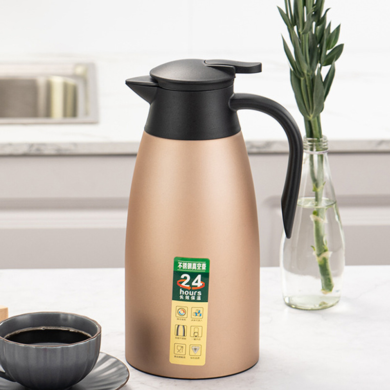 factory direct sale 2L thermos coffee carafe 304 stainless steel vacuum insulated tea jug thermos coffee pot