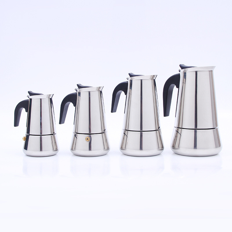 new arrivals 2 cups 6cups semi-automatic Stainless Steel Espresso Coffee Maker Moka Pot