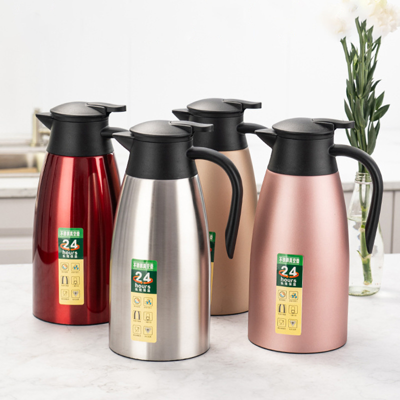 factory direct sale 2L thermos coffee carafe 304 stainless steel vacuum insulated tea jug thermos coffee pot