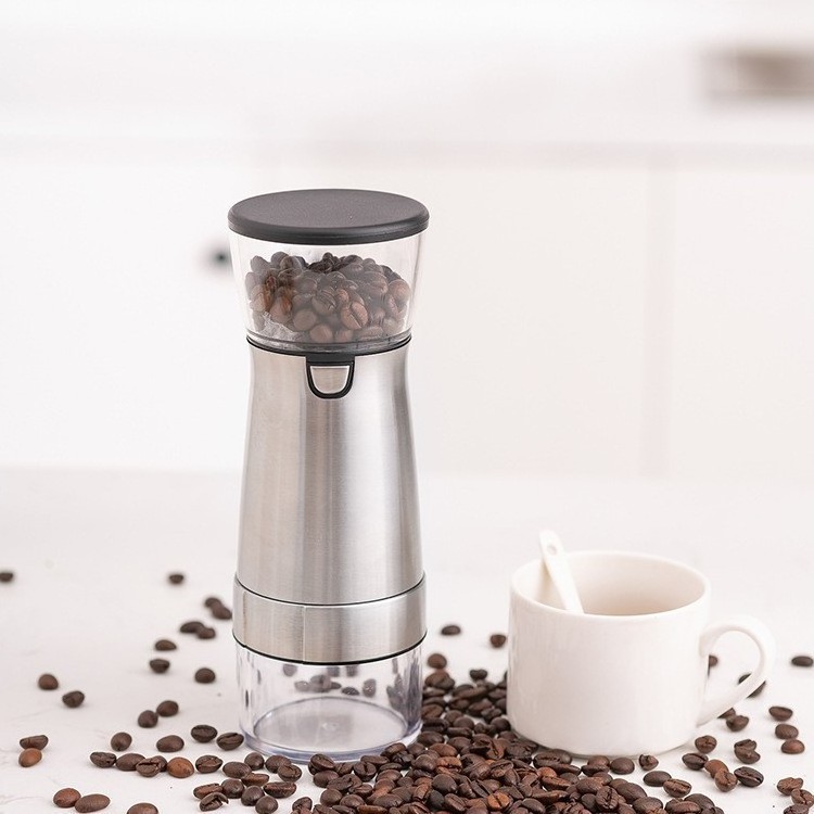 Hot selling Portable USB Rechargeable cordless stainless steel grinder Electric coffee grinder