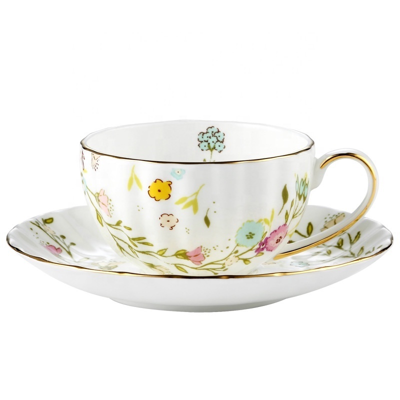 New Fine Bone China High Grade Luxury Tea Coffee Cup Set  Mug With Saucer