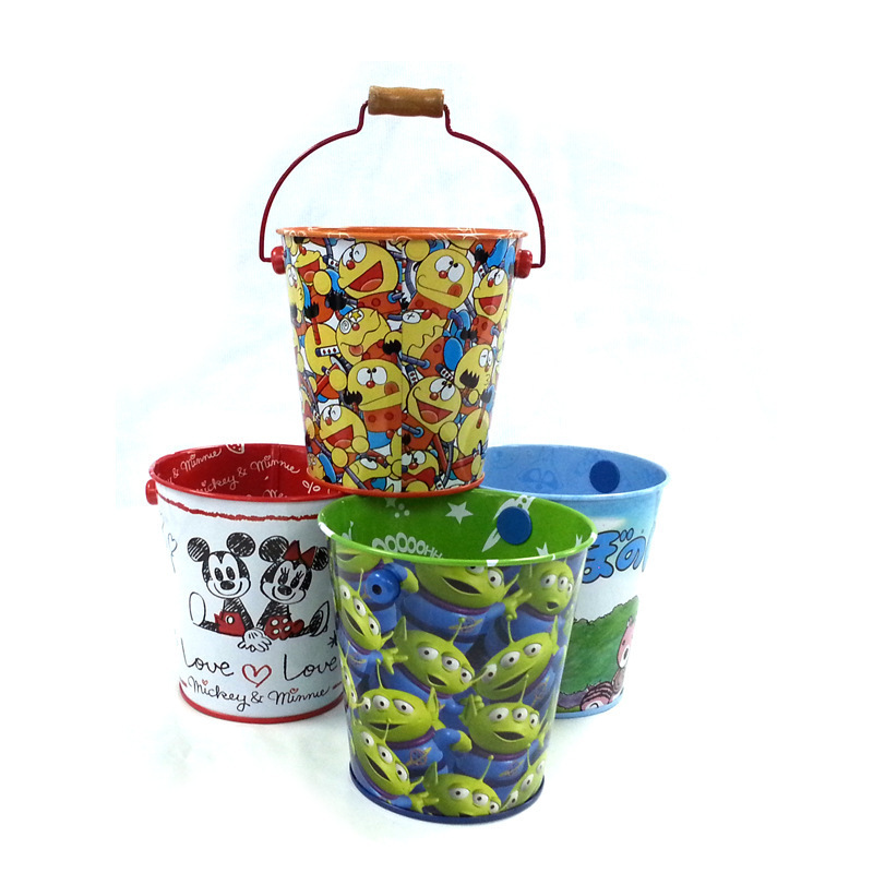 Food Grade Small Night Club Galvanized Tinplate Metal Iced Buckets with Lids & Handle