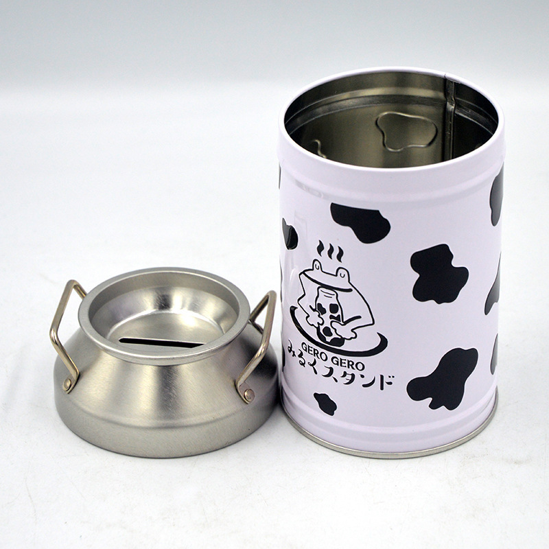 Custom Round Money Saving Tin Money Box Metal Tin Can Coin Bank