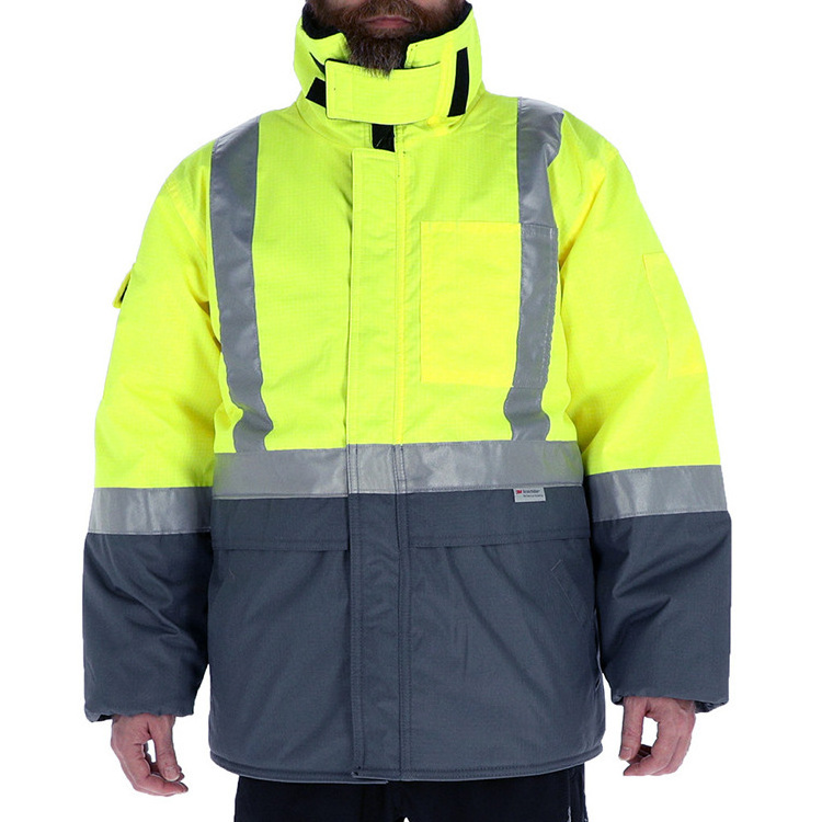 Safety work wear suit jacket and overall nylon insulated technical out french vest working washed work jacket