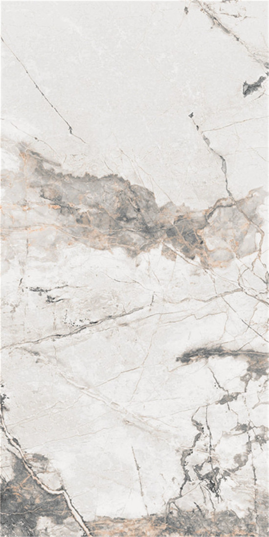 8MM Thick Full Polished Surface Porcelain Glazed Marble Tile With Carrara Grain Light Weight