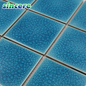 Foshan Blue Swimming Pool Tile Ceramic Glass Mosaic Tiles Prices