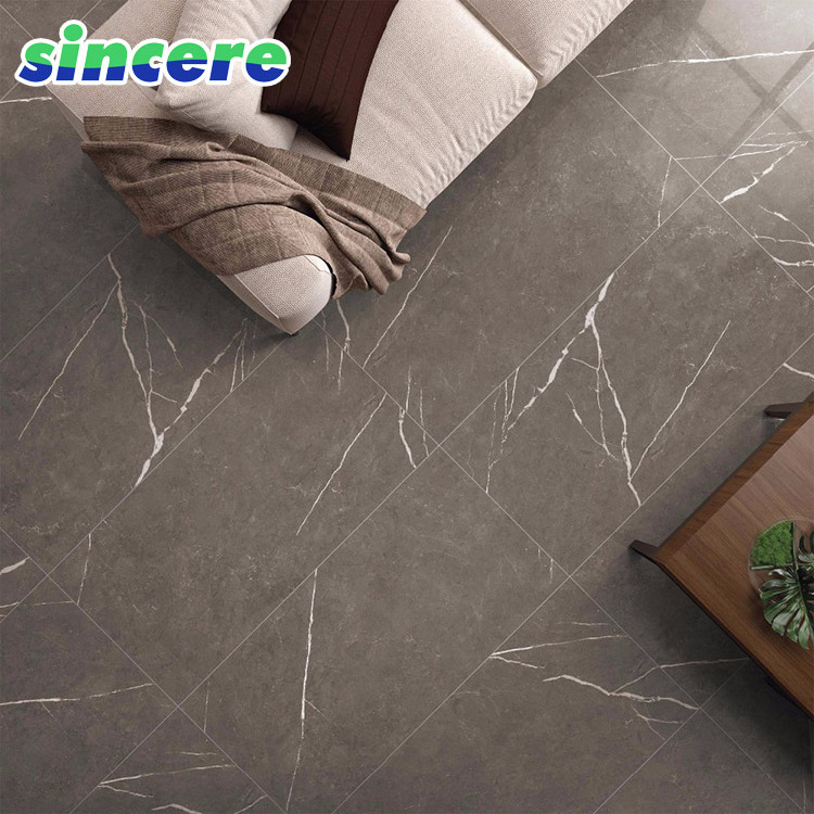 600X1200 grey glossy finish flooring porcelanico tile