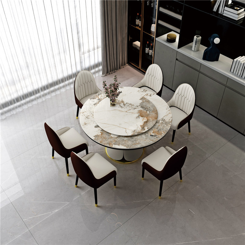 Modern Kitchen Countertop Factory Wholesales Sintered Stone Marble Look Dining Table Slab