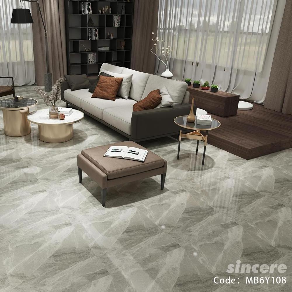 Grey Bathroom Concrete Floor 3D Cement Tile Vietnam Porcelain Floor Tiles