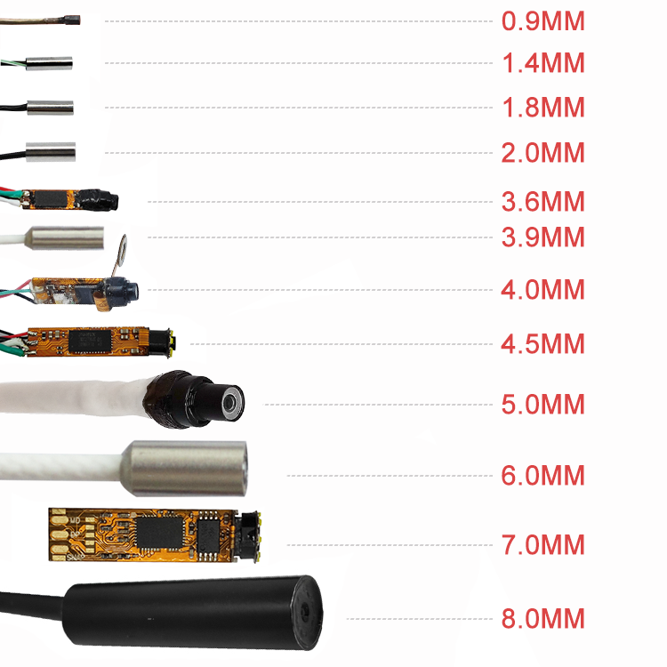 Industrial Endoscope Camera Module OV2740 Sensor 5mm Endoscopic Camera Module with LED And Wide Angle For Pipeline Inspection