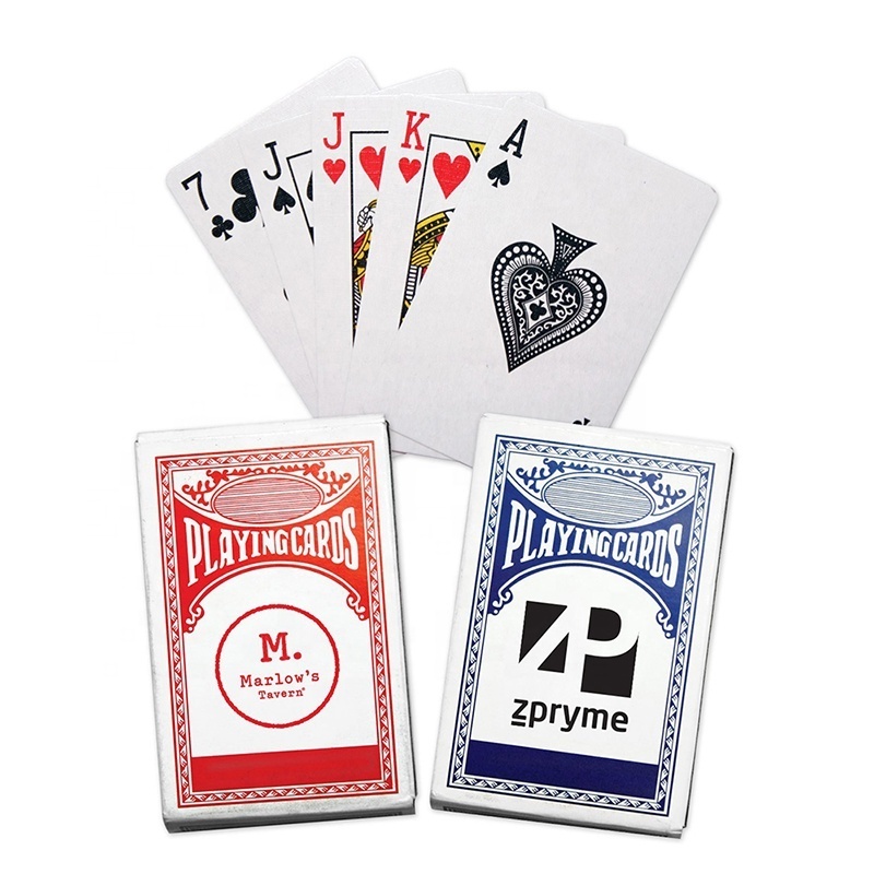 Promotional Hot Sale LOGO Printed Custom Professional Poker Novelty PVC Paper Playing Cards