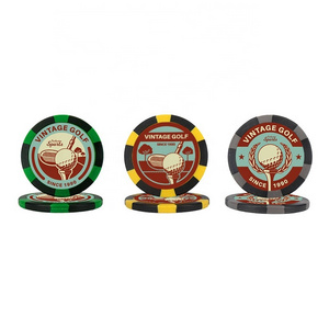 Factory High Quality Custom Professional Casino 14g Ceramic Metal Magnetic Golf Poker Chips Set