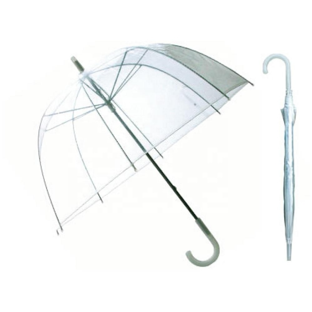 Custom Disposable EVA POE Clear Plastic Cheap Folding Transparent Umbrella