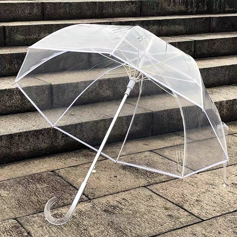 SSG Custom Cheap Promotional Custom Print Pvc Dome Beach Clear Transparent Umbrella