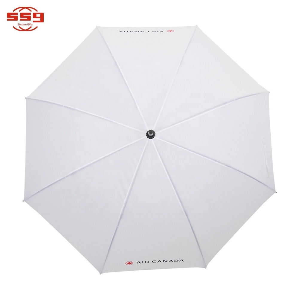 SSG Promotional Advertising Black White Wholesale Custom Logo Large 68 Inch UV Golf Umbrella