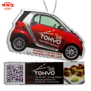 Promotional Custom Logo Hanging Auto Paper Cardboard Packaging Design Your Own Car Air Fresheners