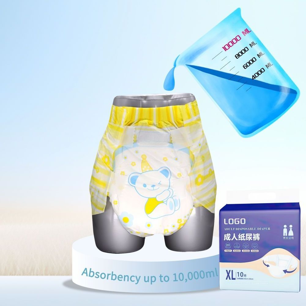 Natural Eco-friendly Disposable Cheap Anti-leak design super absorbent soft thick adult diapers in bulk