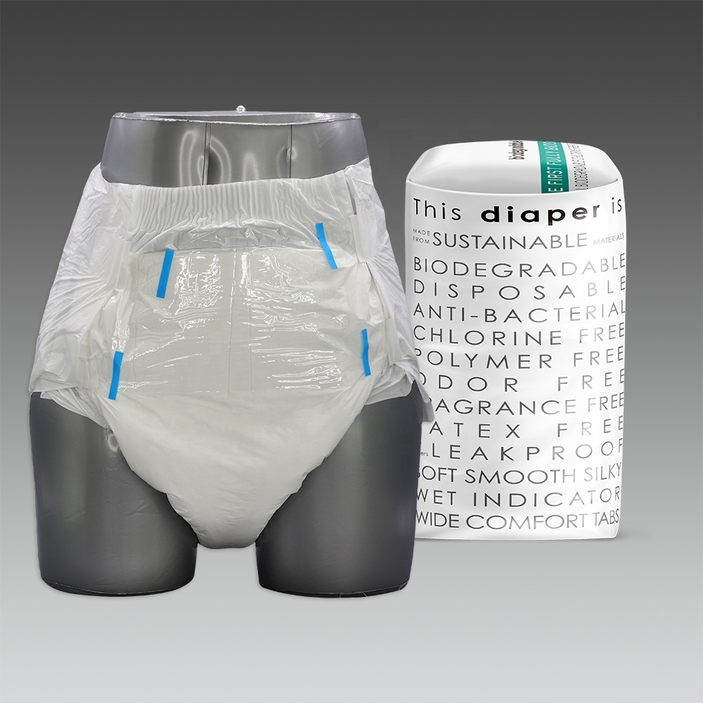 Wholesale High Quality Woman Man Large Size Elder soft breathable custom plastic backed disposable adult diapers in bulk