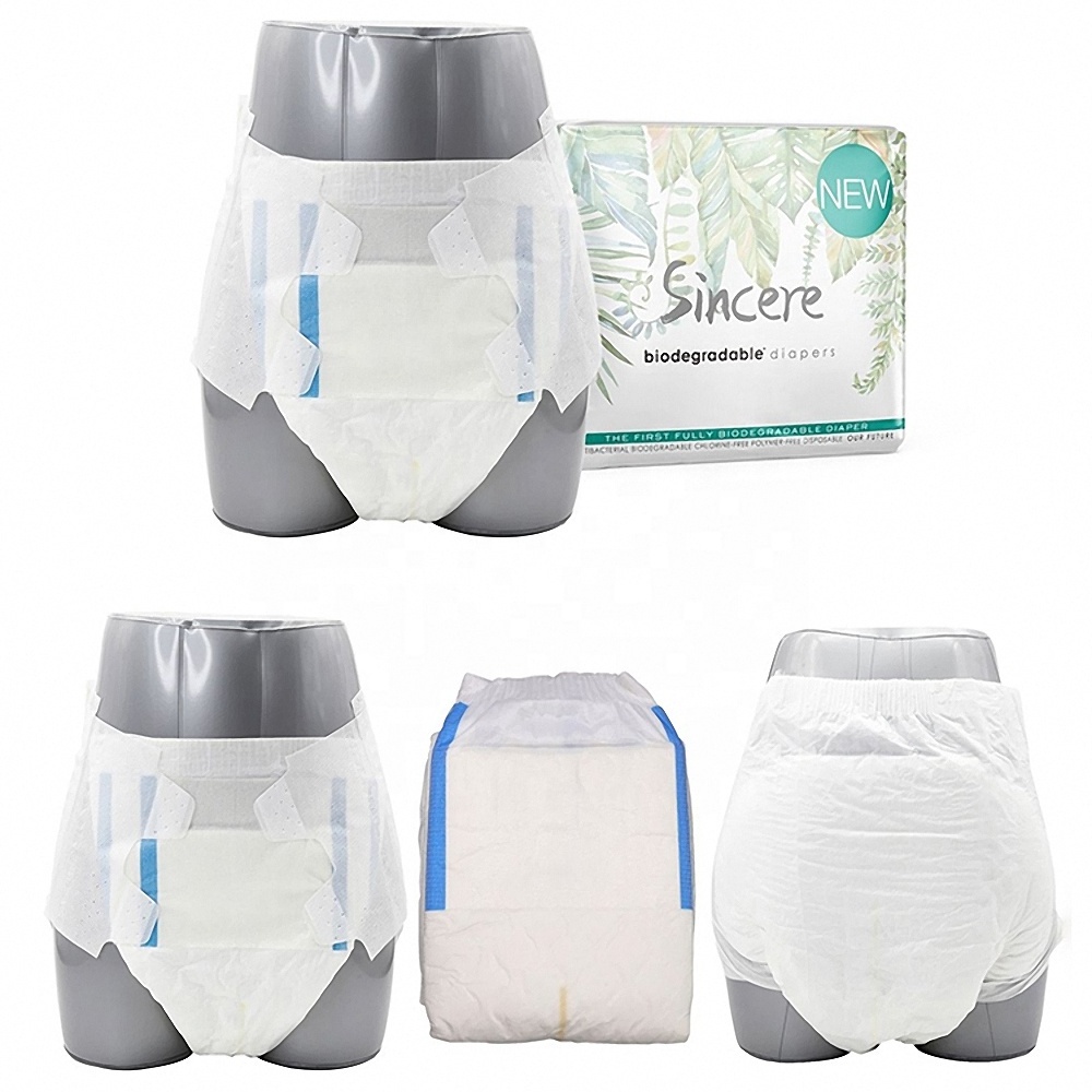 Wholesale High Quality Woman Man Large Size Elder soft breathable custom plastic backed disposable adult diapers in bulk