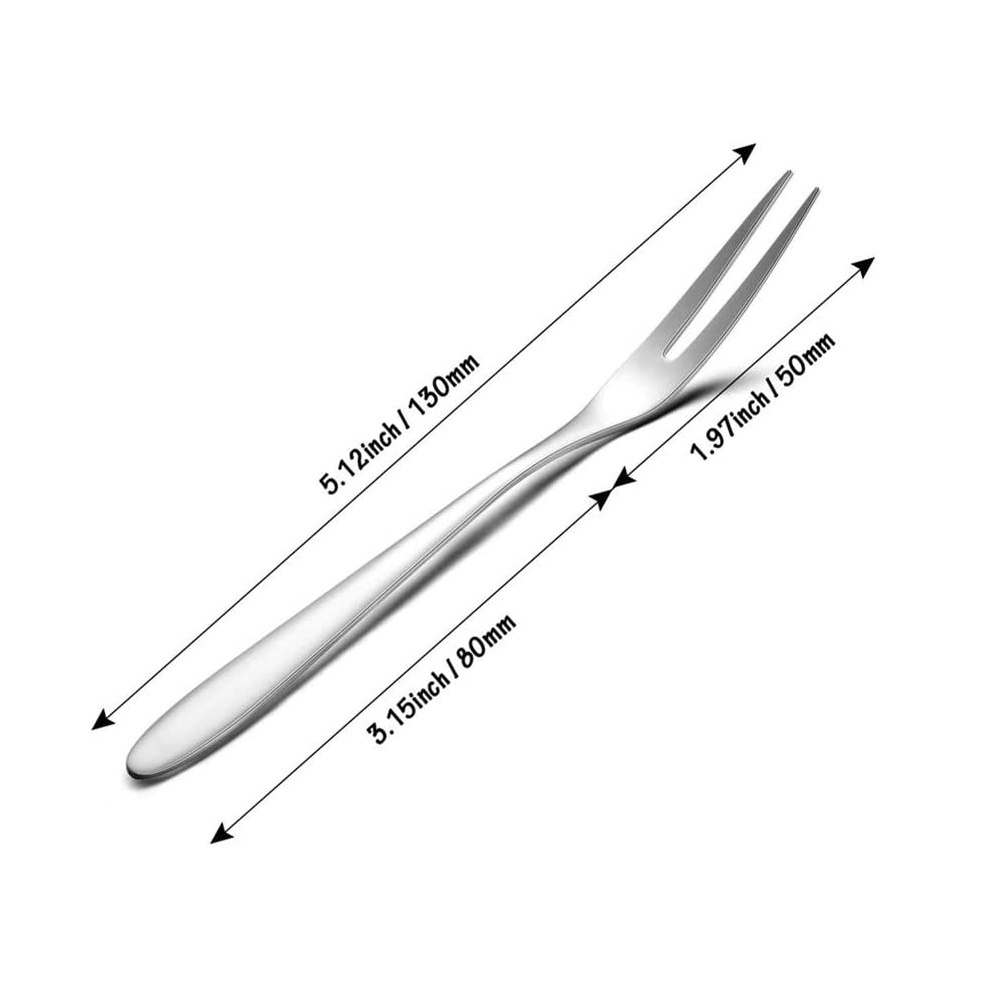 Small Stainless Steel 304 Fork Mini Cocktail Fork Dessert Tasting Forks