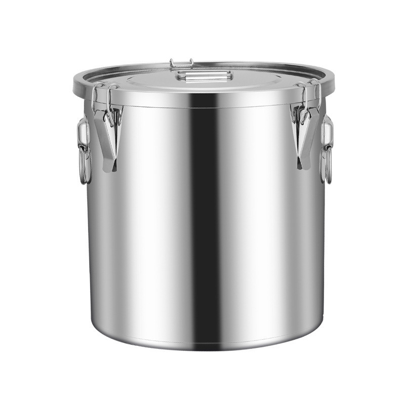 Kitchen Rice Coffee Bean Milk Barrel Stainless Steel Airtight Food Container Transportation Food Storage Bucket